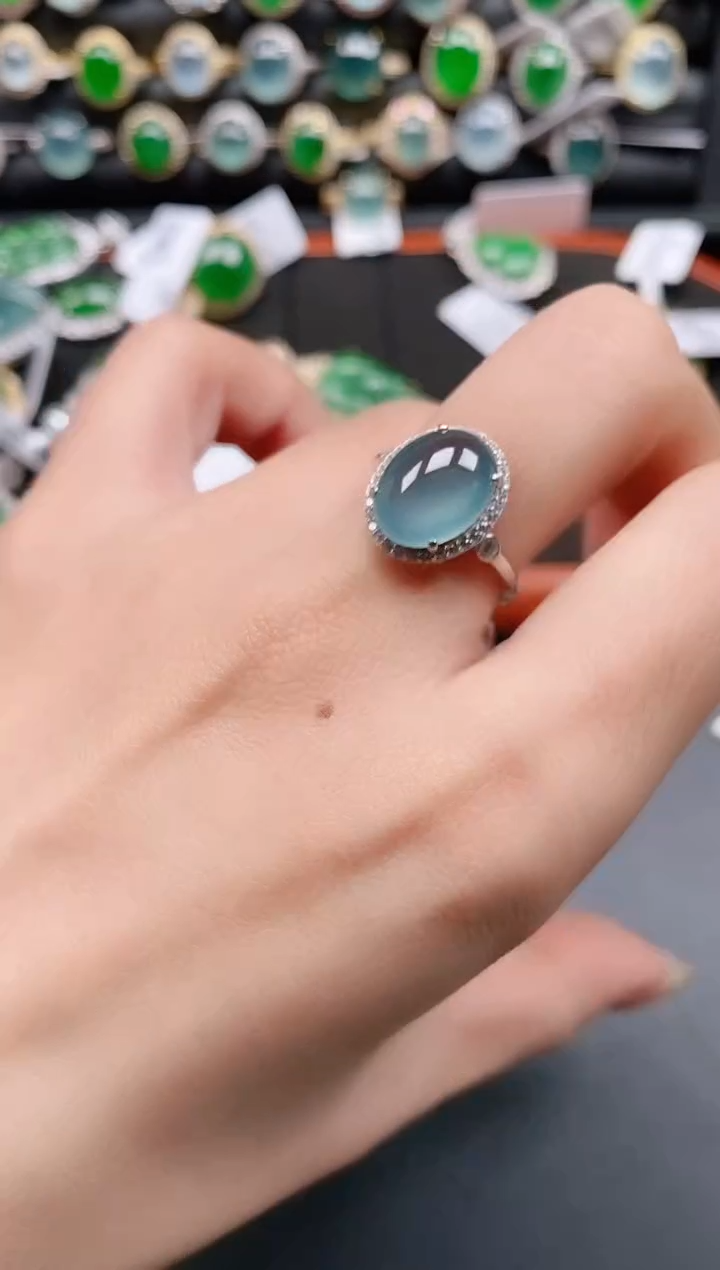 银S925镶嵌戒指翡翠111111