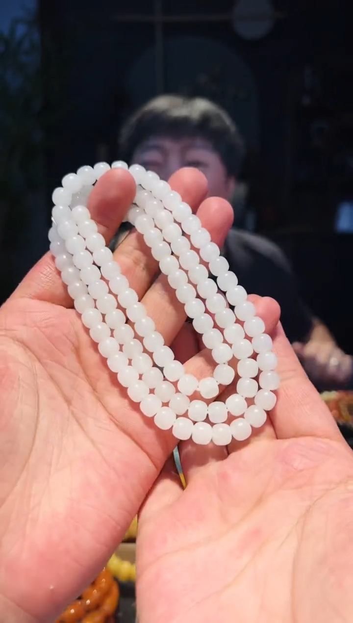 手串未镶嵌和田玉8+108多圈