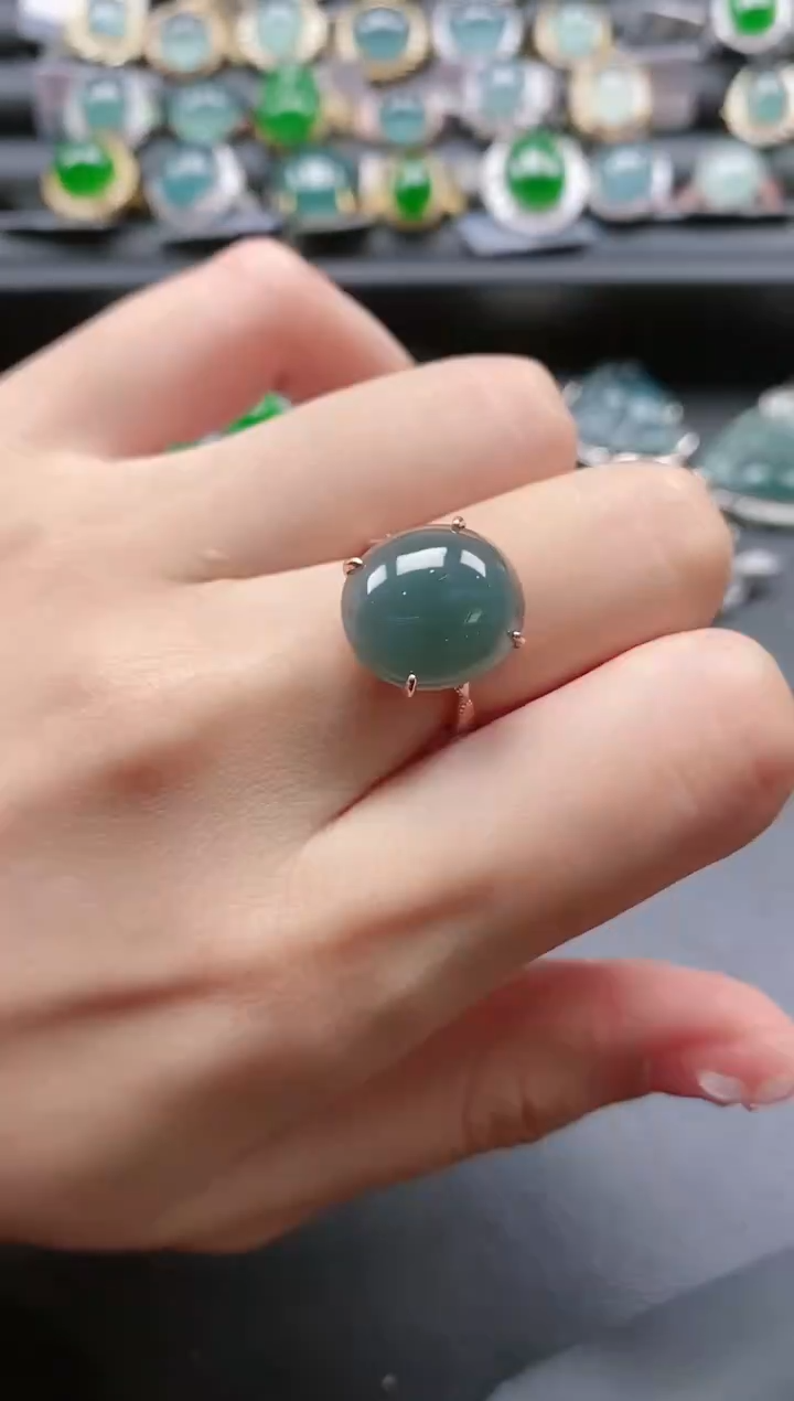 【闪购商品】翡翠戒指银S925镶嵌51511