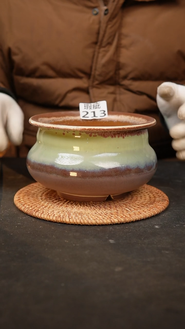 【闪购商品】瓷片213泥泥手工花盆