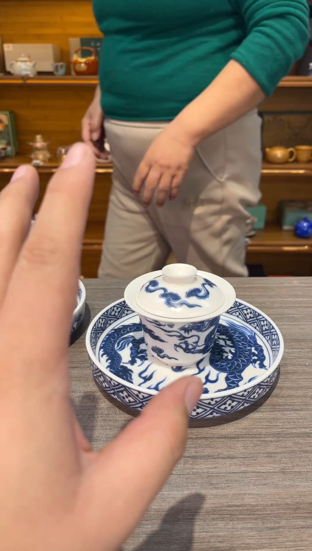 【闪购商品】青龙大地盘盖碗茶具