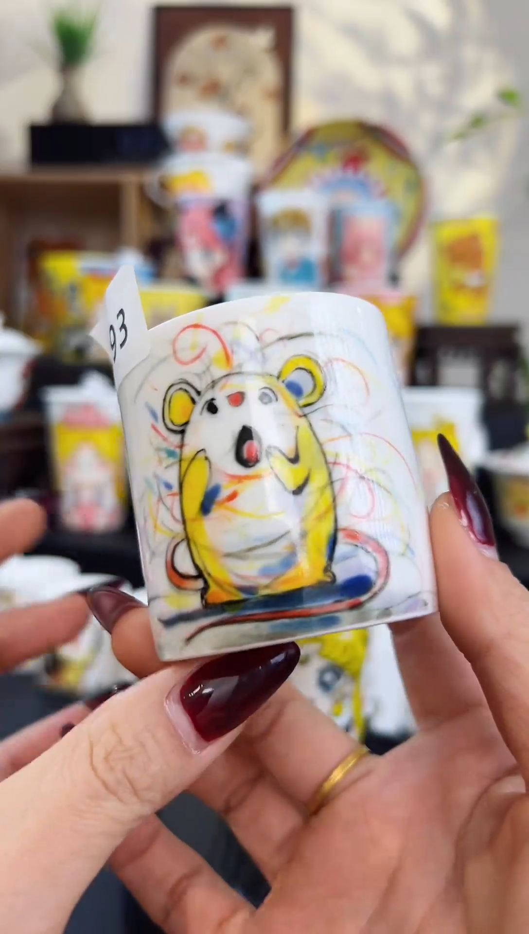 【闪购商品】摆件笙笙漫手工手绘陶瓷杯杯