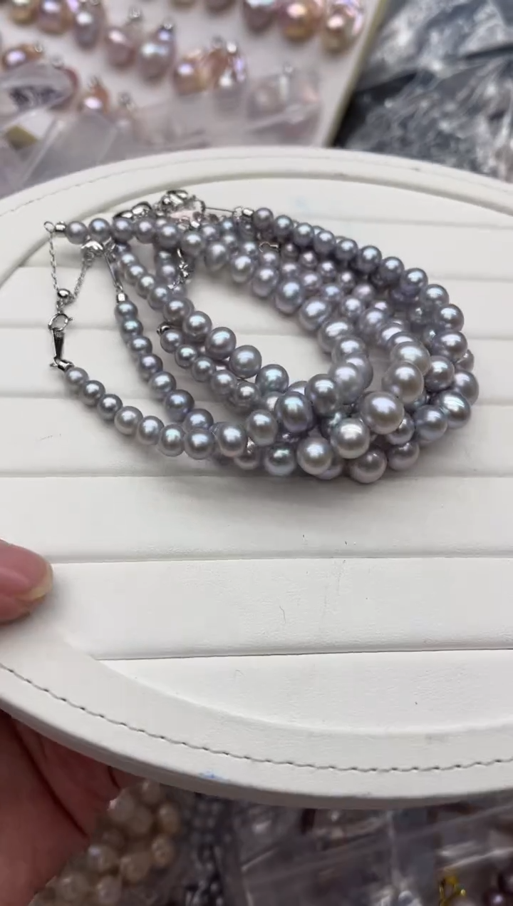 未镶嵌手链淡水珍珠多样性发其一，非无暇