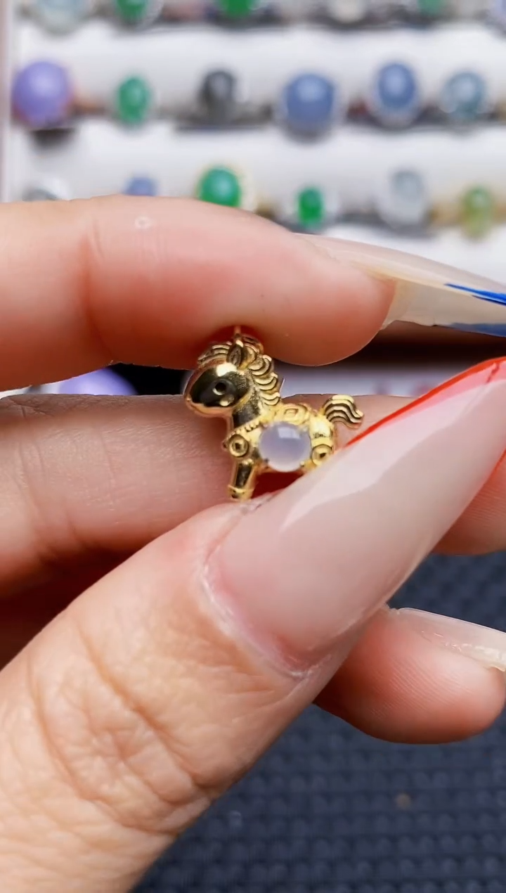 银S925镶嵌戒指翡翠5695