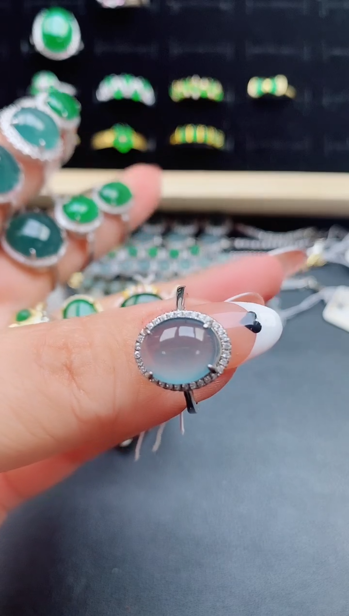 【闪购商品】翡翠戒指银S925镶嵌321321