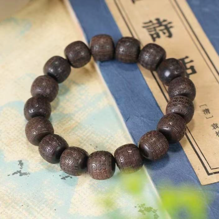 黄花梨雕刻单圈（无礼盒）614