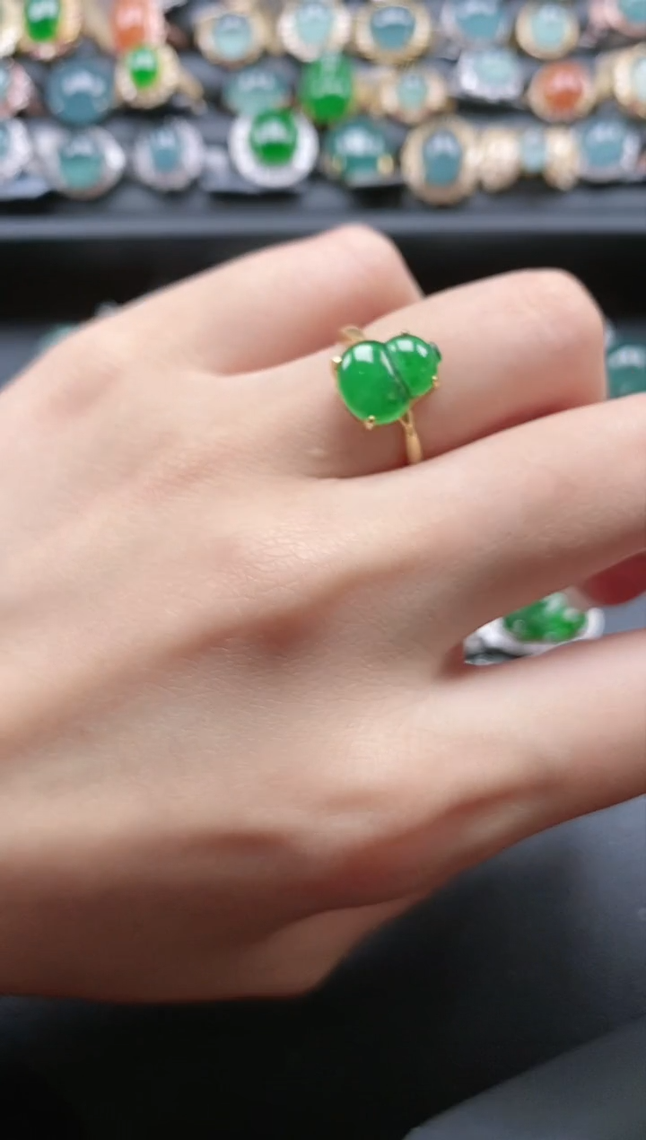 【闪购商品】翡翠戒指银S925镶嵌51511