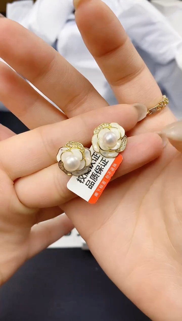 未镶嵌耳饰淡水珍珠ED1007