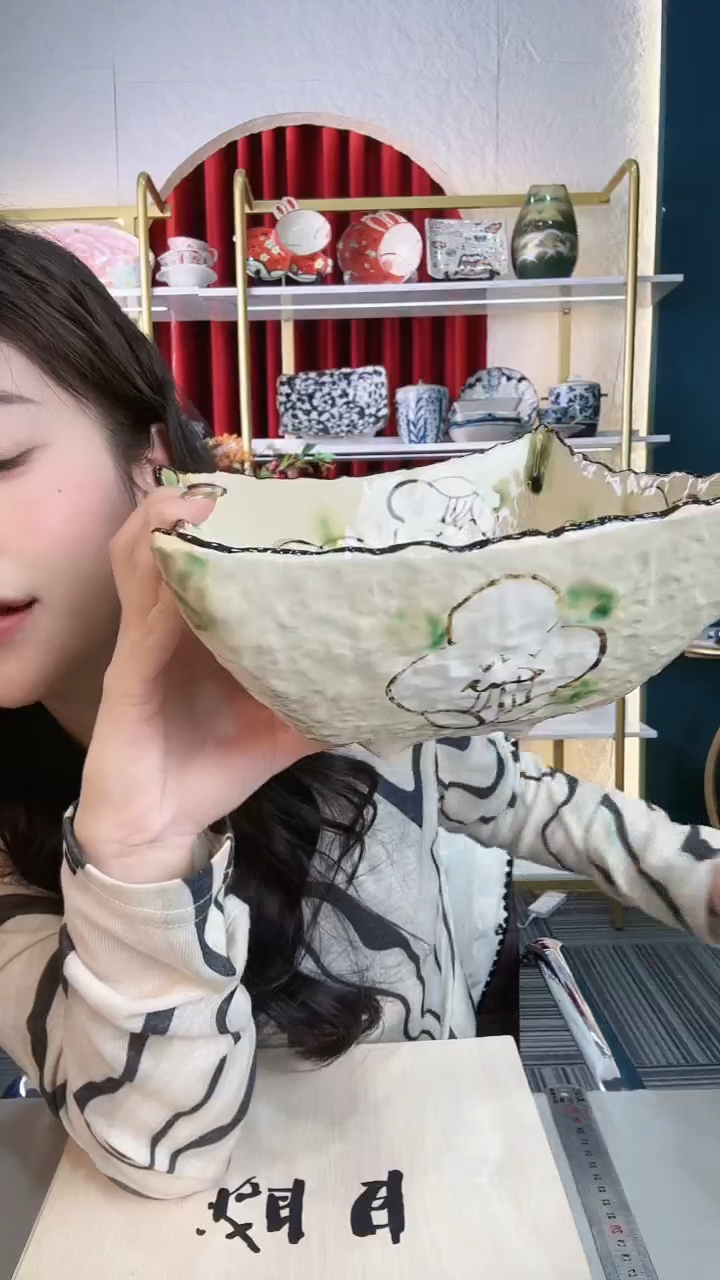 盘山茶花四方大钵19cm一个