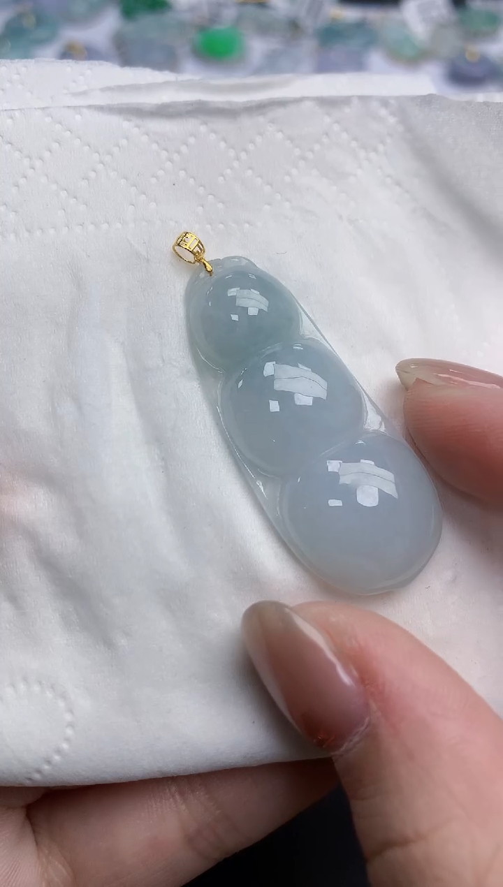 【闪购商品】翡翠颈饰18K金镶嵌天然缅甸翡翠A货