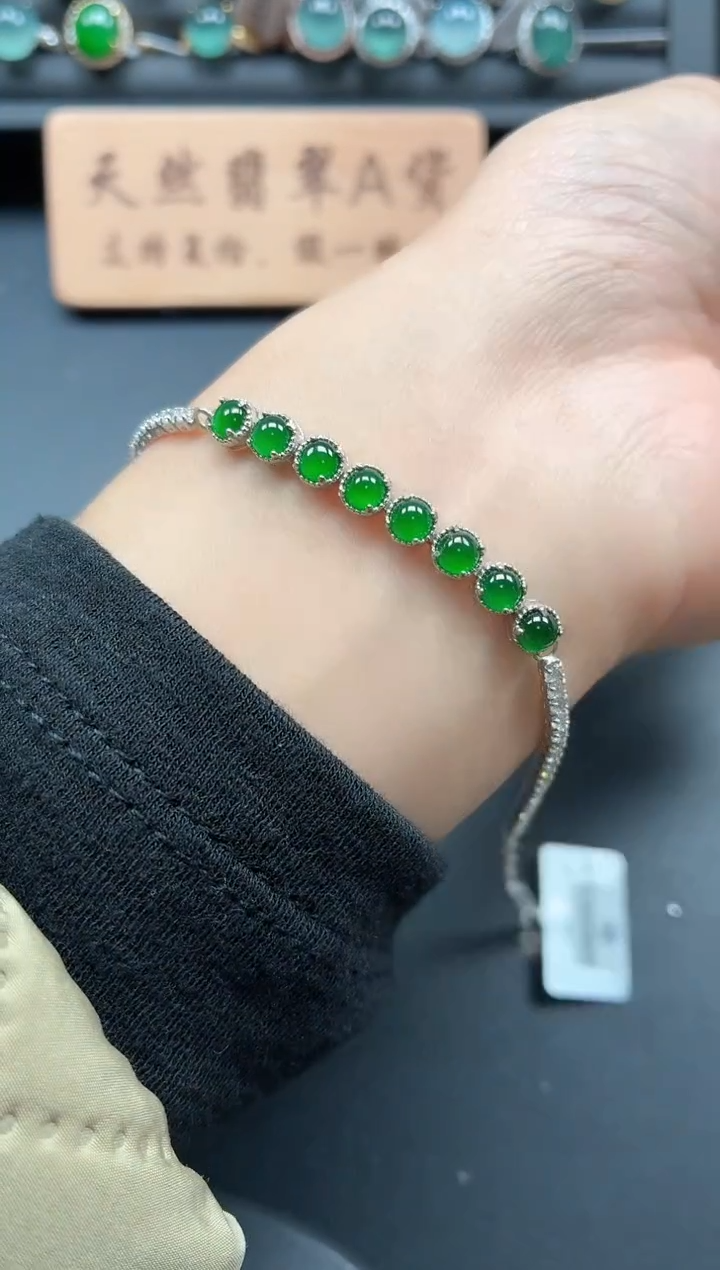 银S925镶嵌戒指翡翠11