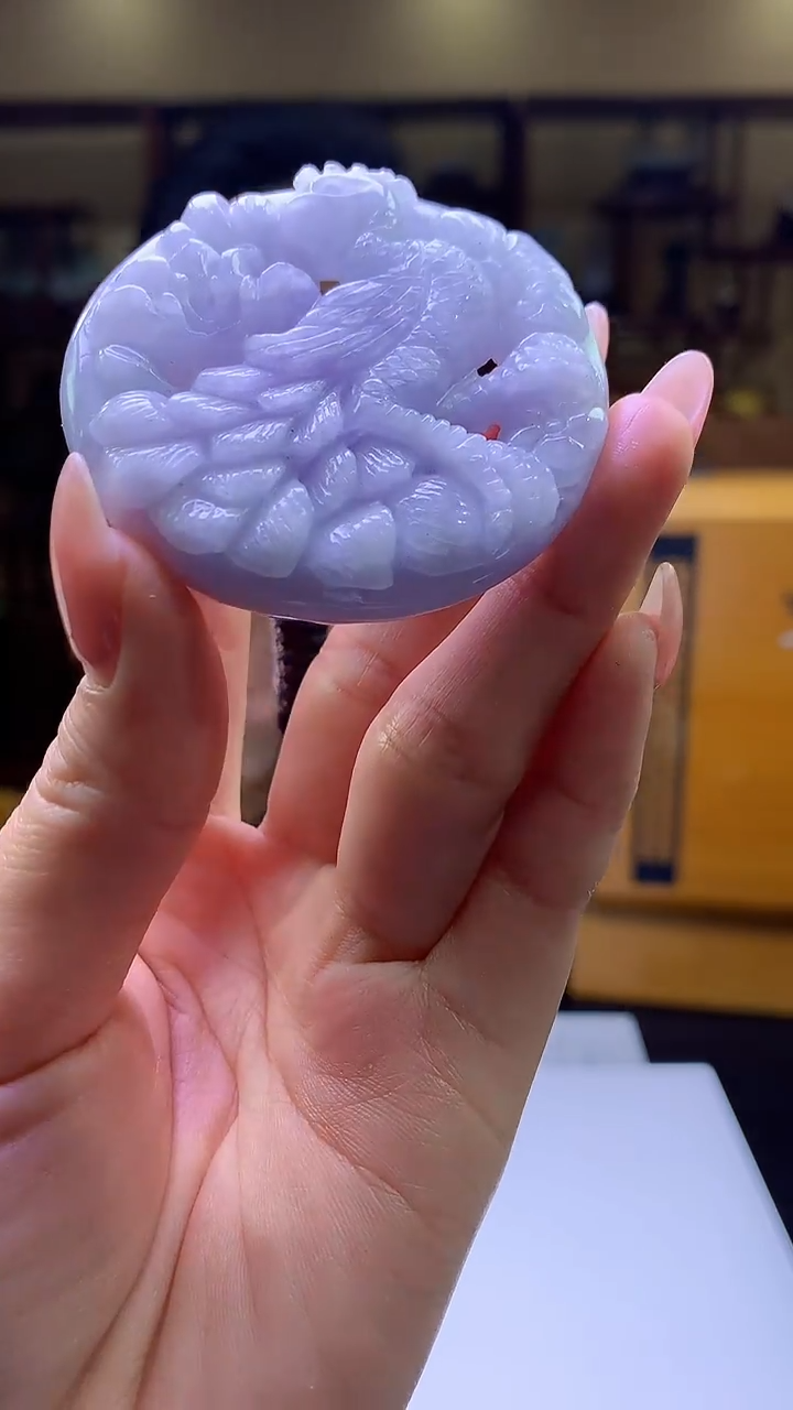 【闪购商品】定制翡翠未镶嵌8003jj-毛货挂件75