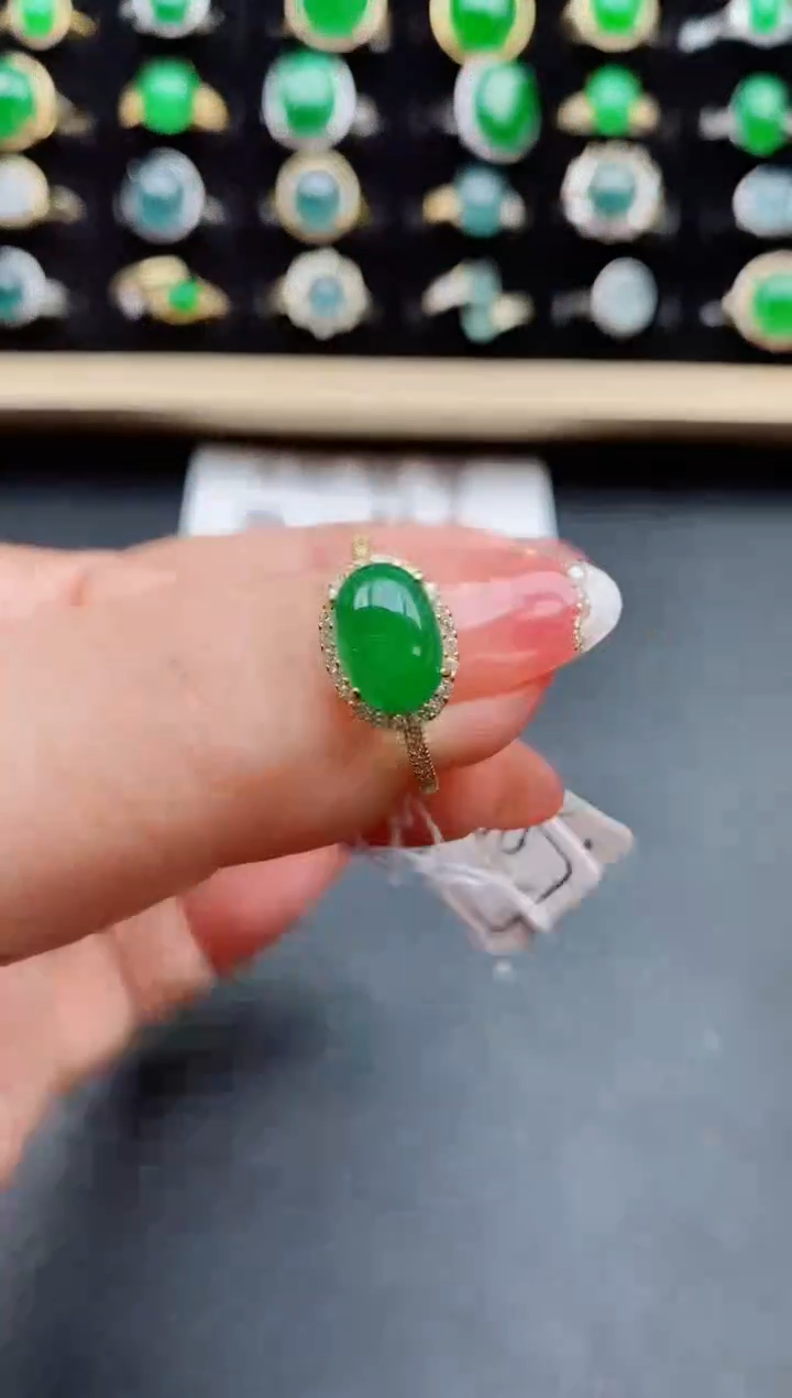 【闪购商品】翡翠戒指银S925镶嵌21212