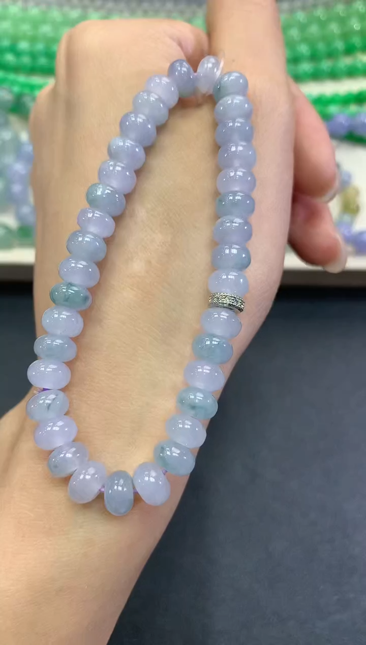 【闪购商品】翡翠手串未镶嵌w83紫货有色差多样性一件发货