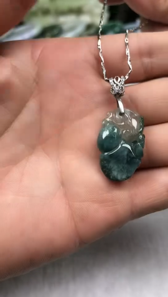 【闪购商品】碧玺吊坠(赠链)银S925镶嵌吊坠