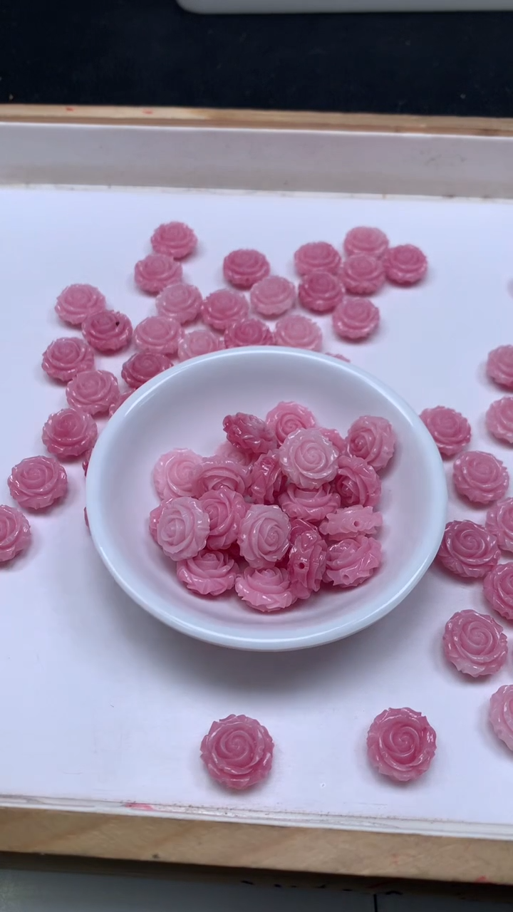 未镶嵌散珠拼合珍珠（马贝珠）A2076女皇贝 双面玫瑰16*8mm5个8.8元