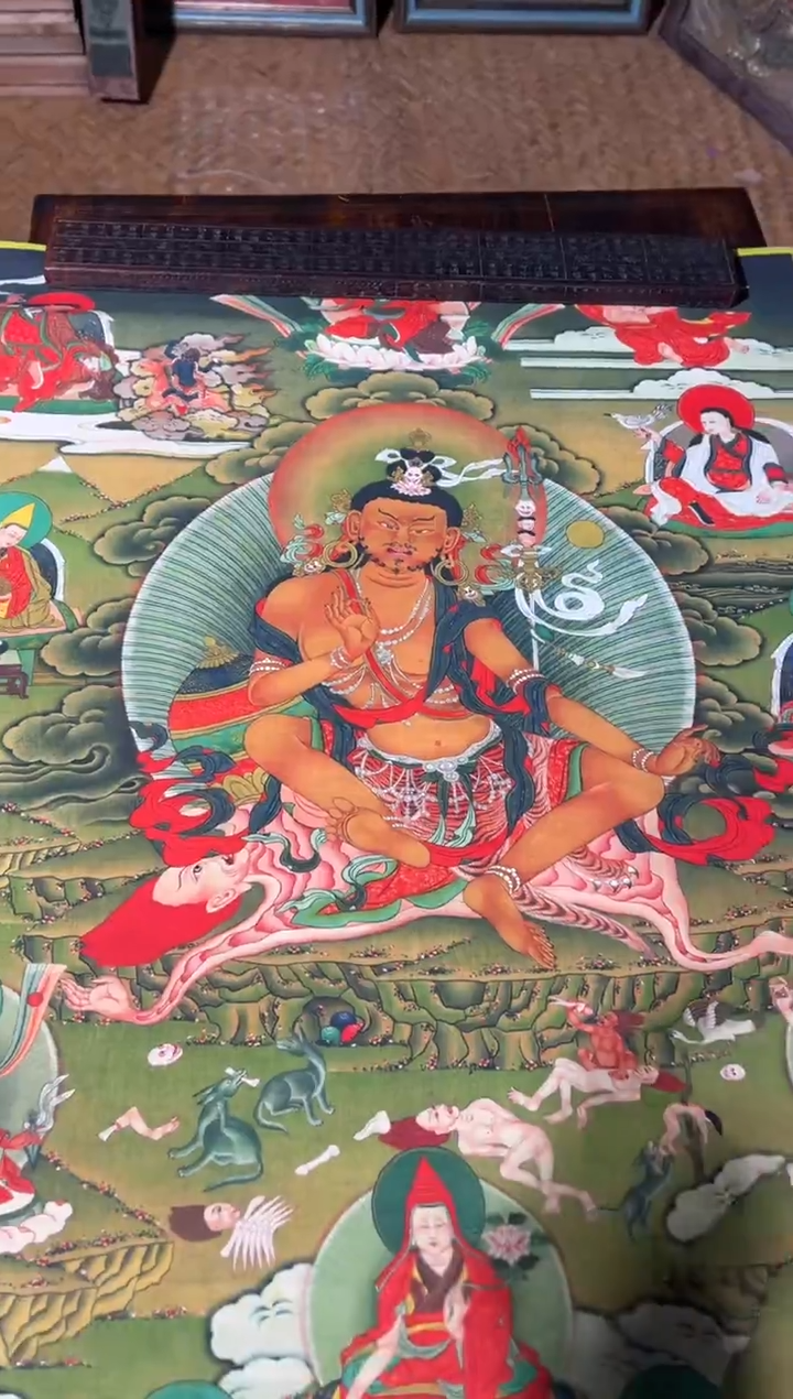 卷轴画菊菊唐卡tk160