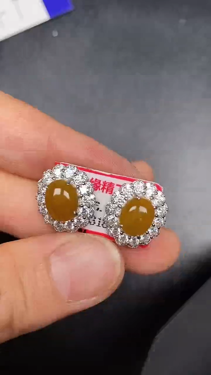 银S925镶嵌戒指翡翠3100