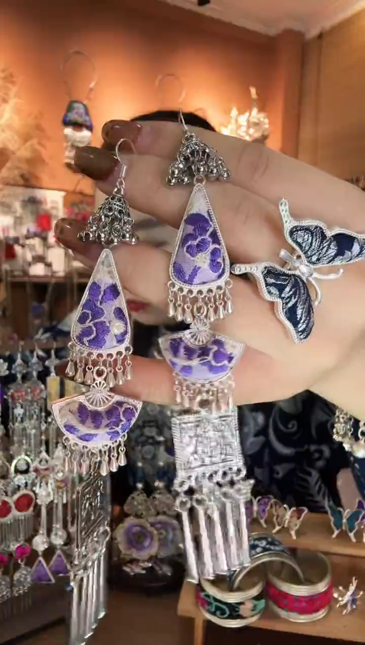 刺绣纯手工民族风耳环