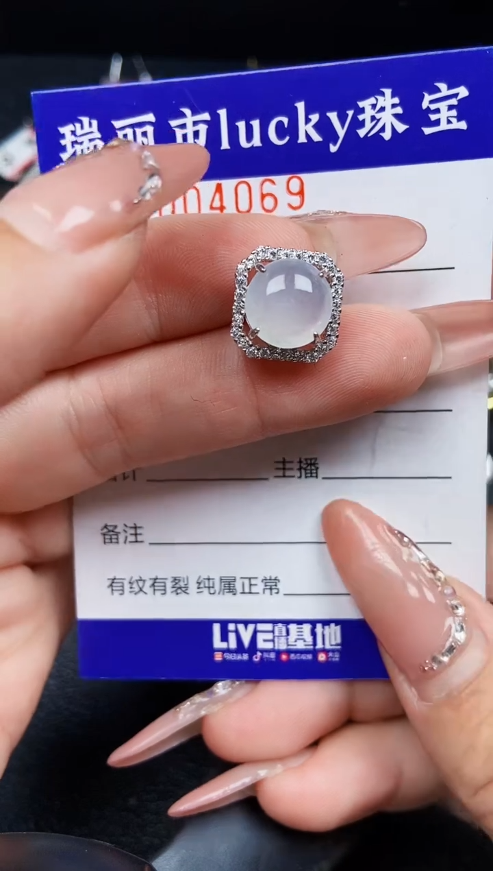 翡翠银S925镶嵌颈饰4069