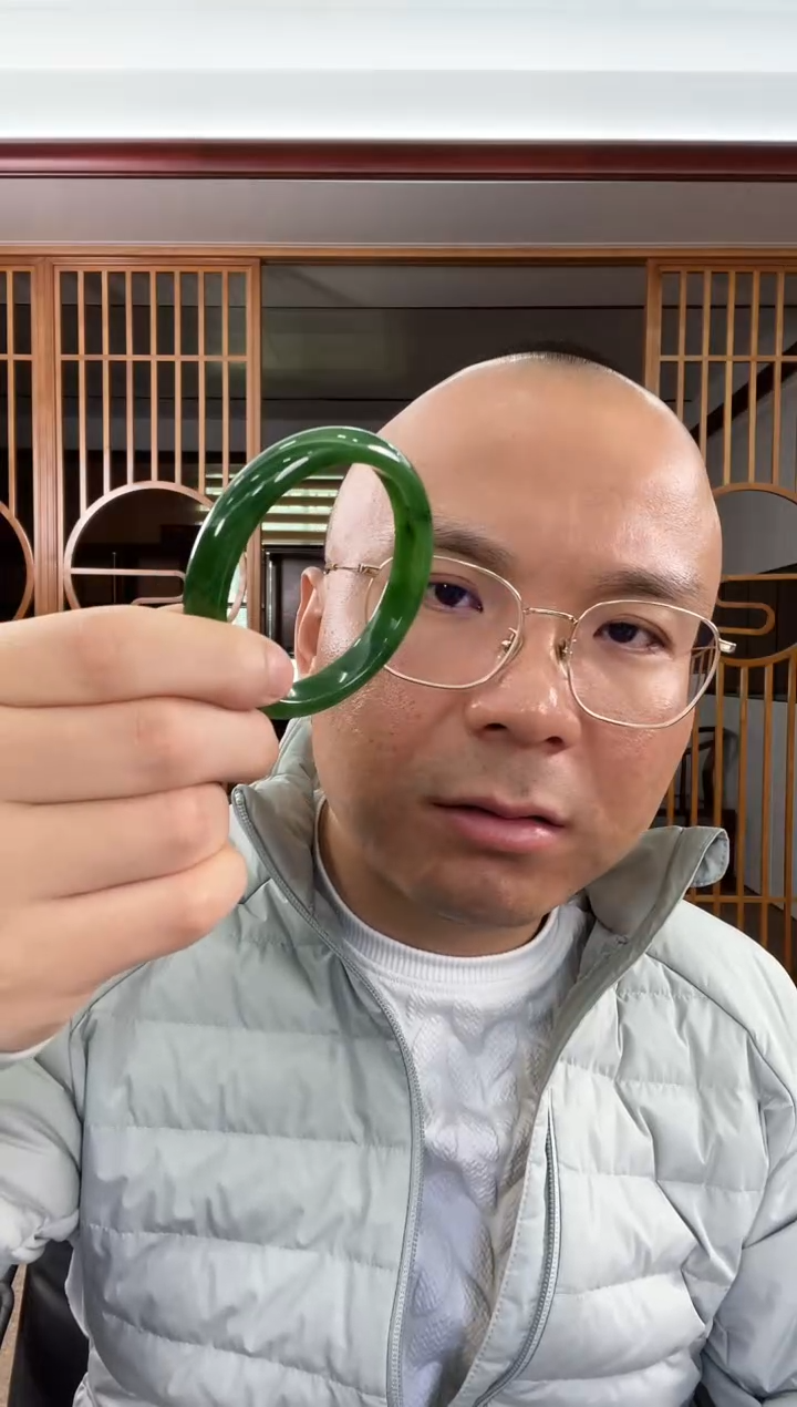 【闪购商品】和田玉手镯未镶嵌俄七碧玉老料手镯57-58+多样性发一