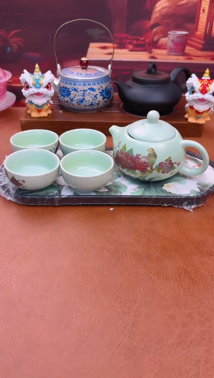 陶瓷茶具摆件旅行套组