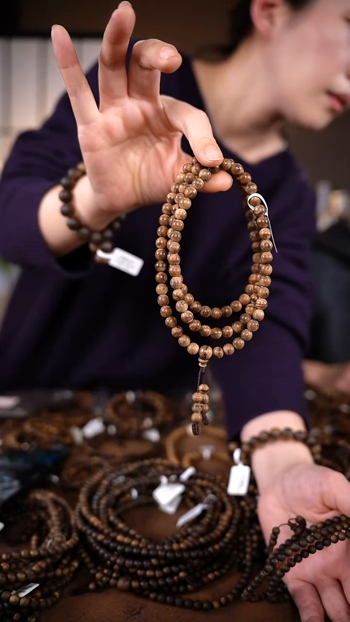 沉香手串小*【达拉干】7mm达拉干天然沉香多圈108