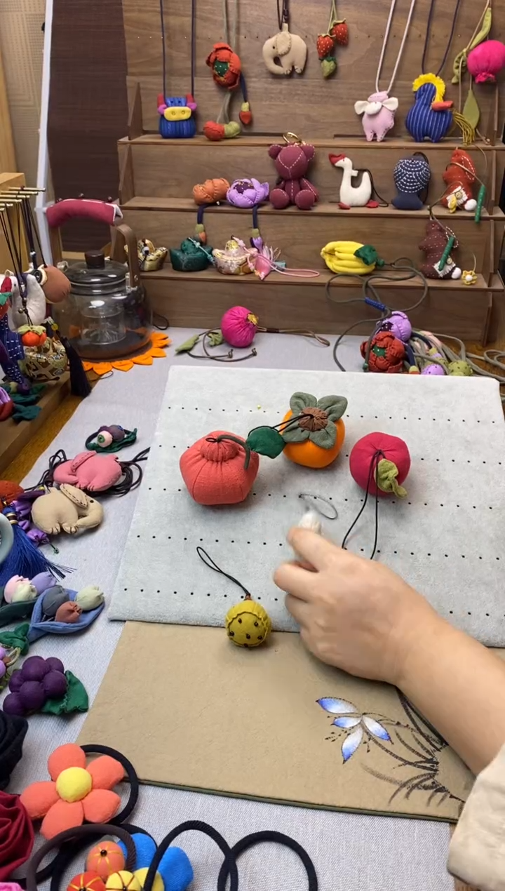 非金属布艺大橙子+苹果+柿子+绿色小莲蓬+花生