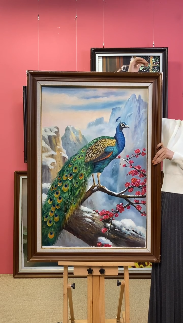 油画风**花 尺寸60*90画芯（不含框）