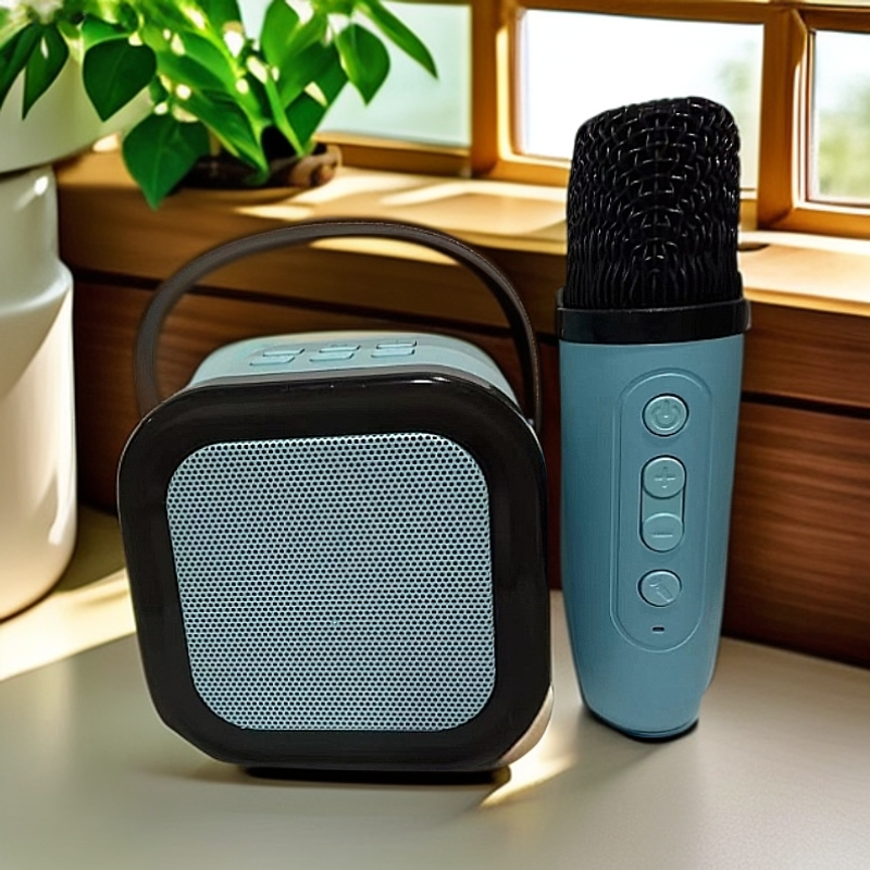 炫彩蓝牙音响话筒一体机儿童小型小音响手持话筒麦克风家庭K歌