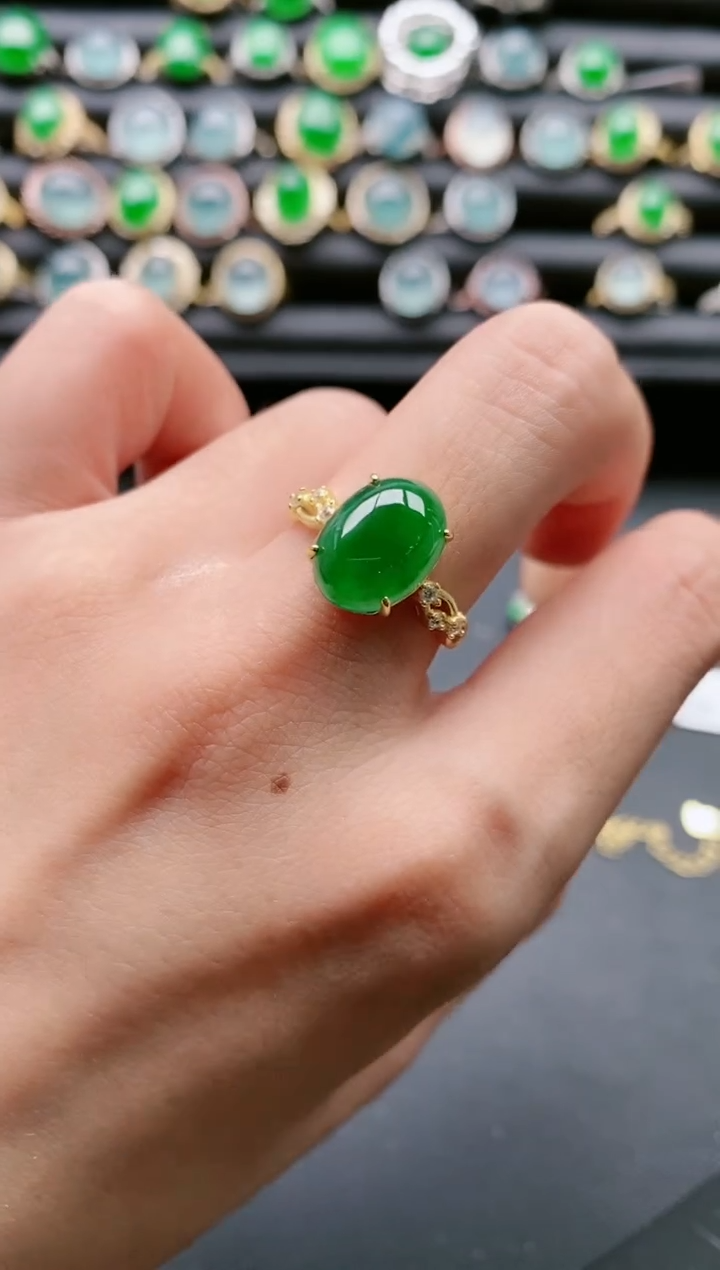【闪购商品】翡翠戒指银S925镶嵌1111111