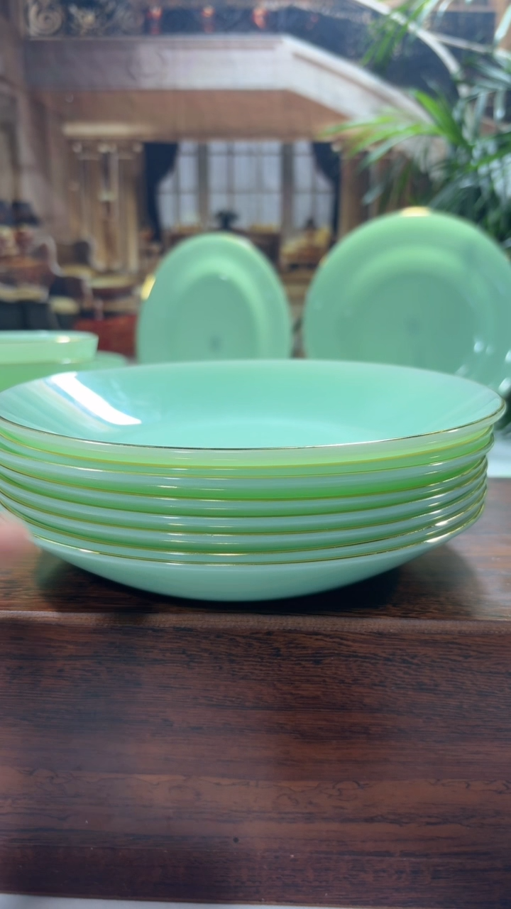 【闪购商品】... 8英寸深盘10个  玉瓷【贝美】