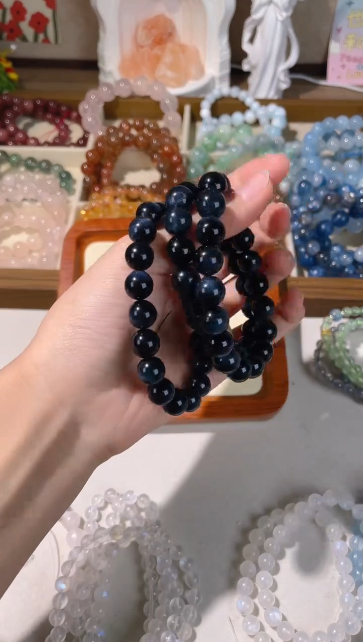 【闪购商品】烟晶手链银S925镶嵌蓝虎眼10加