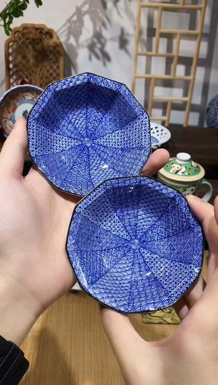 瓷片龍峰窑八方碟