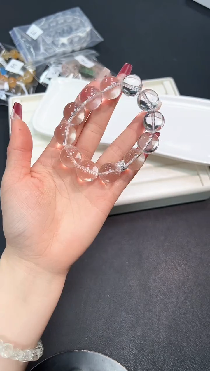 【闪购商品】水晶手串未镶嵌8p多样性发其一/1条17mm默认微瑕