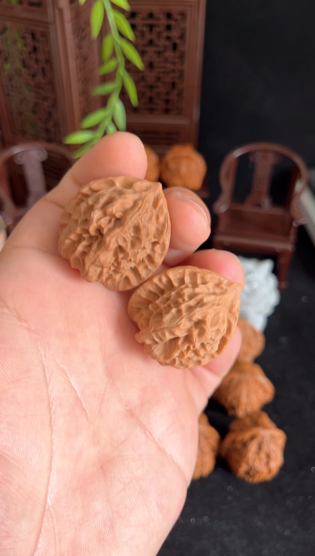 【闪购商品】文玩核桃把件34尺太行龙鳞（宝相花）