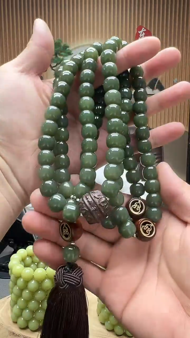 【闪购商品】和田玉颈饰未镶嵌天然和田玉高货108老型珠