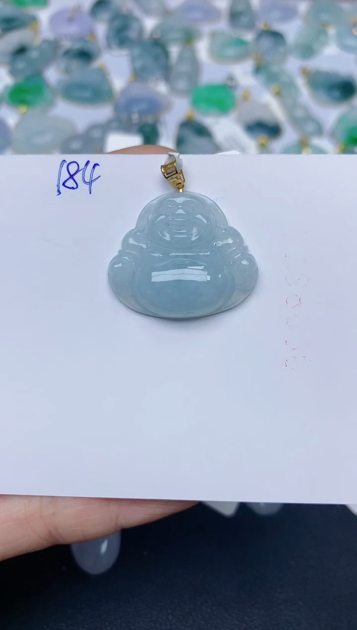 【闪购商品】翡翠颈饰18K金镶嵌天然翡翠A货    