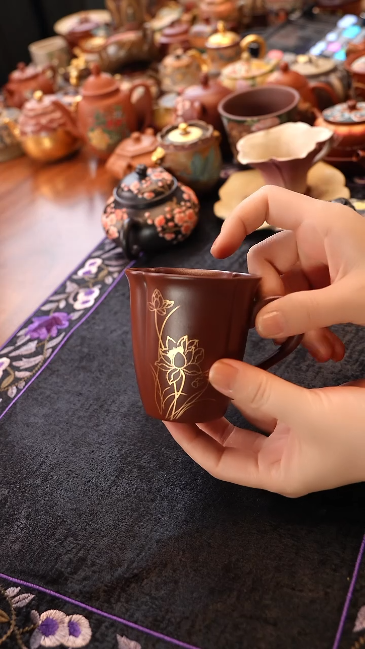 茶壶紫砂紫泥主人杯