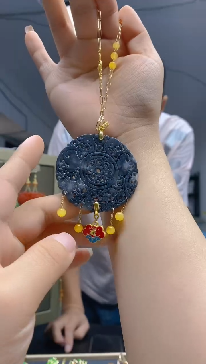 【闪购商品】翡翠耳饰合金0315翡翠锁骨链