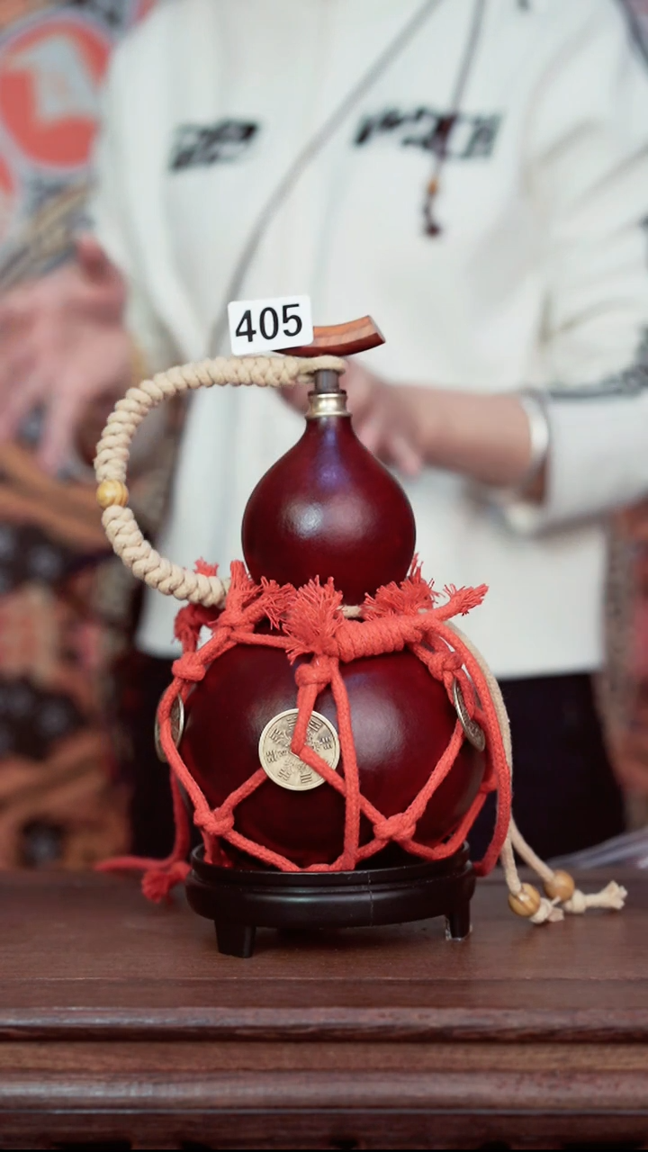 405号大漆葫芦 一物一拍送网兜底座漏斗