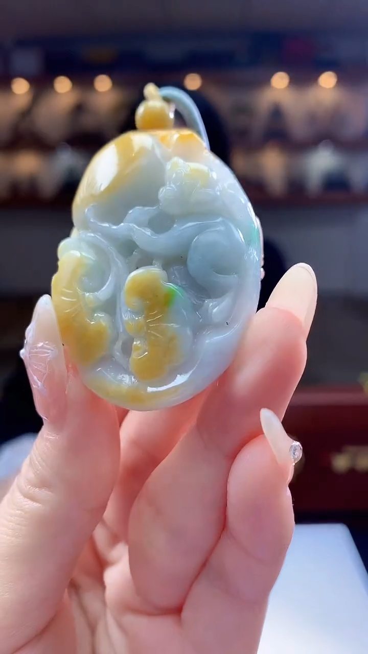 【闪购商品】定制翡翠未镶嵌8006jj-毛货挂件45