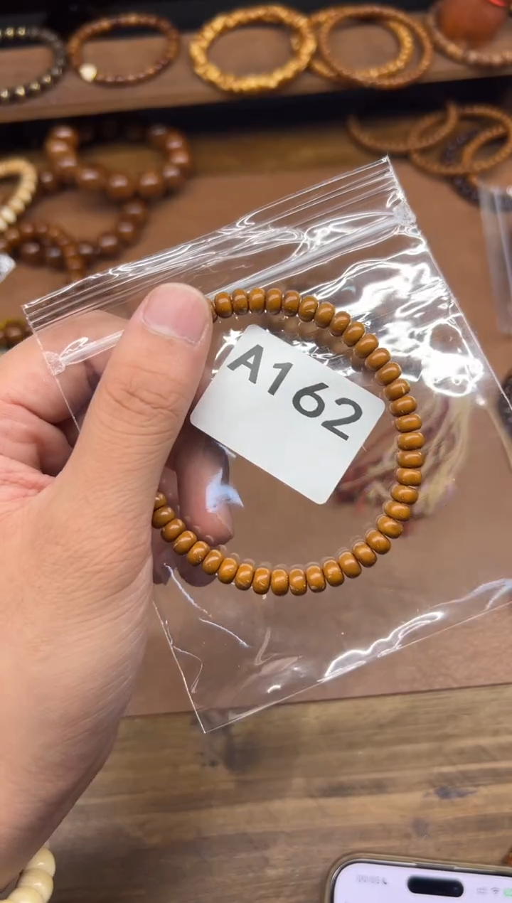 手串紫金鼠A162 黄皮实心算盘