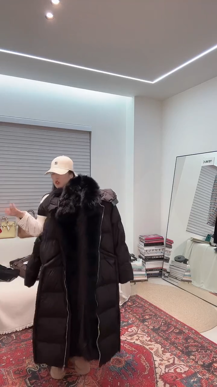 YEVACHAO女士时尚搭配样板长款外套