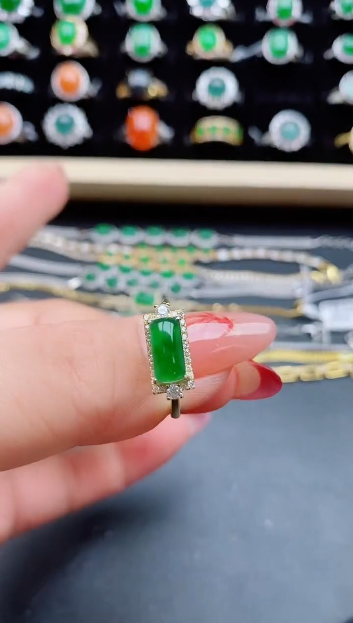 【闪购商品】翡翠戒指银S925镶嵌321321