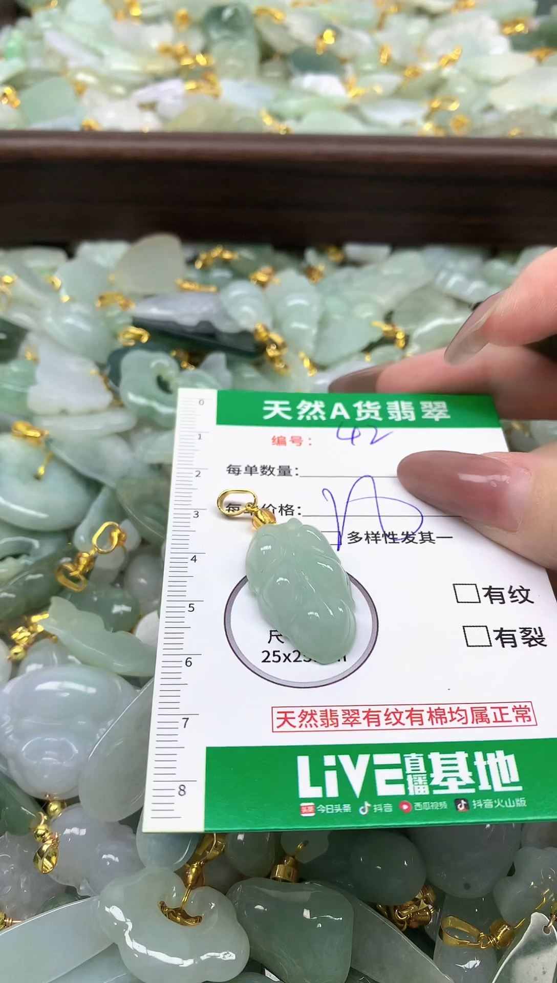 颈饰未镶嵌翡翠纯天然缅甸A货翡翠-42
