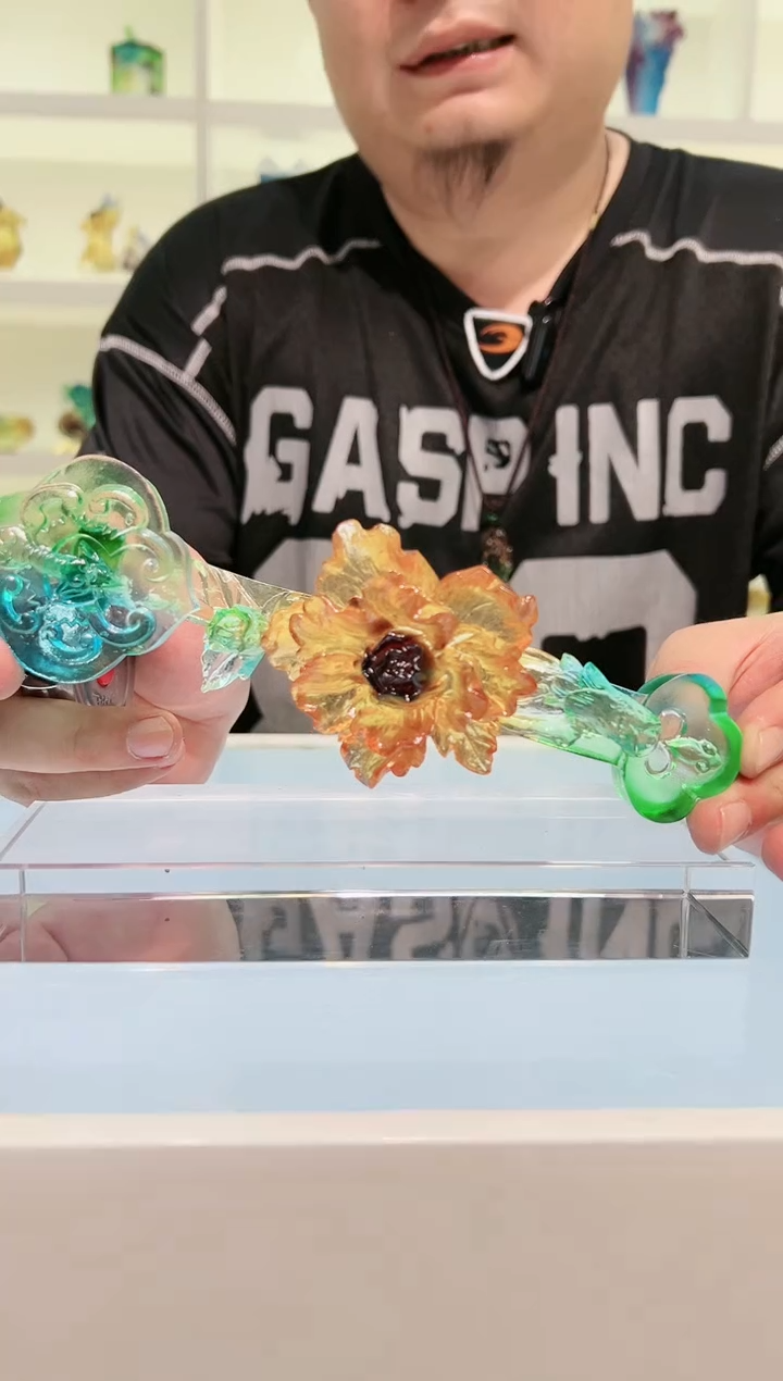 【闪购商品】茶宠古法琉璃富贵花开如意