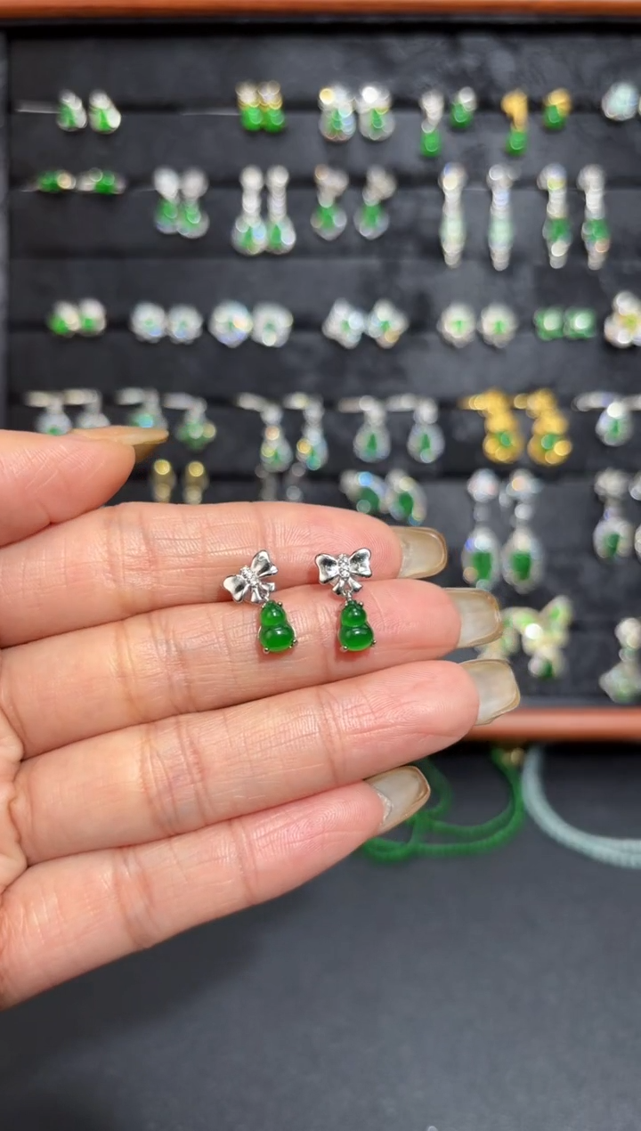 【闪购商品】翡翠颈饰银S925镶嵌葫芦/支持复检/一件