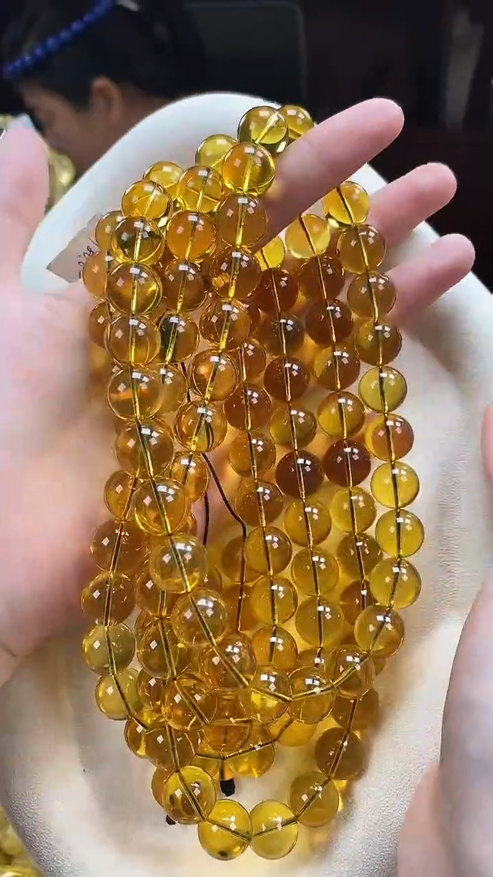 琥珀颈饰未镶嵌项链