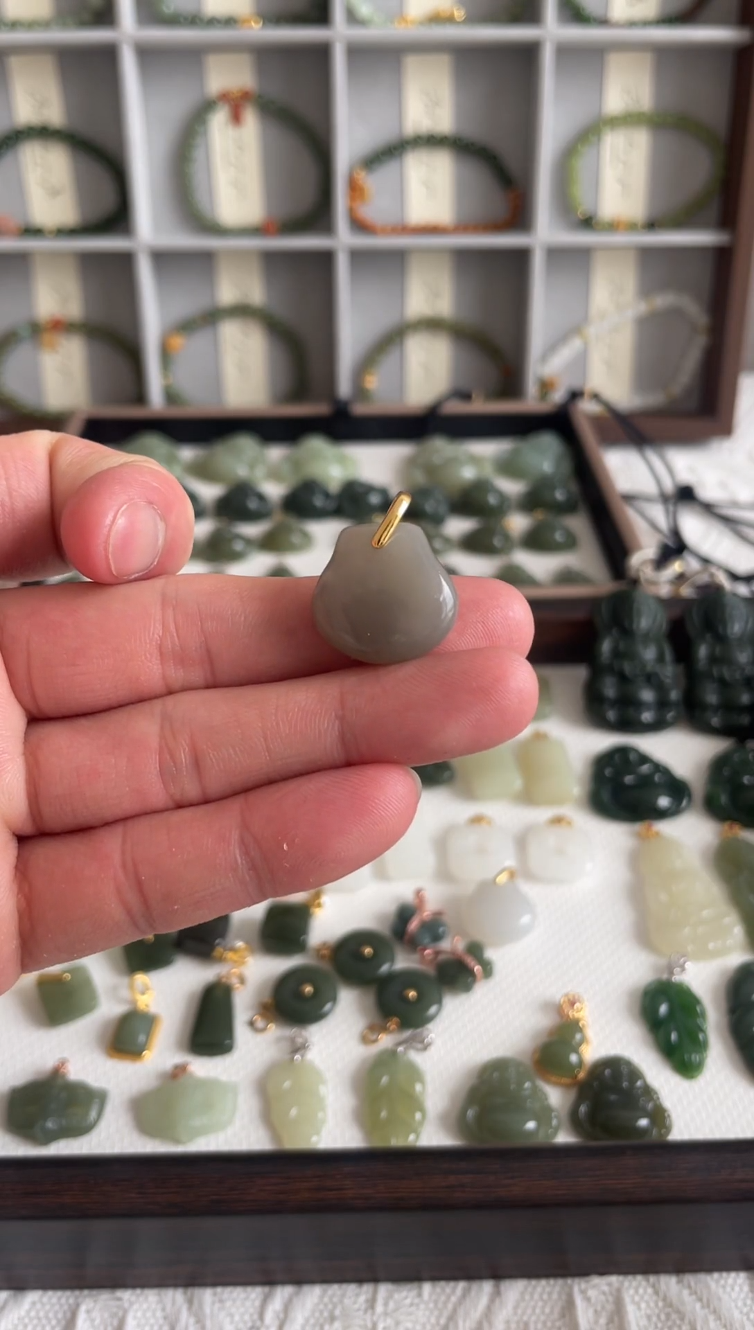 吊坠(不含链)银S925镶嵌和田玉吊坠(不含链) 银S925镶嵌 和田玉